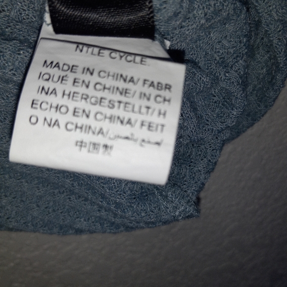 Shein blue summer top M aqua open back with accent knot poly/spandex - Picture 4 of 6